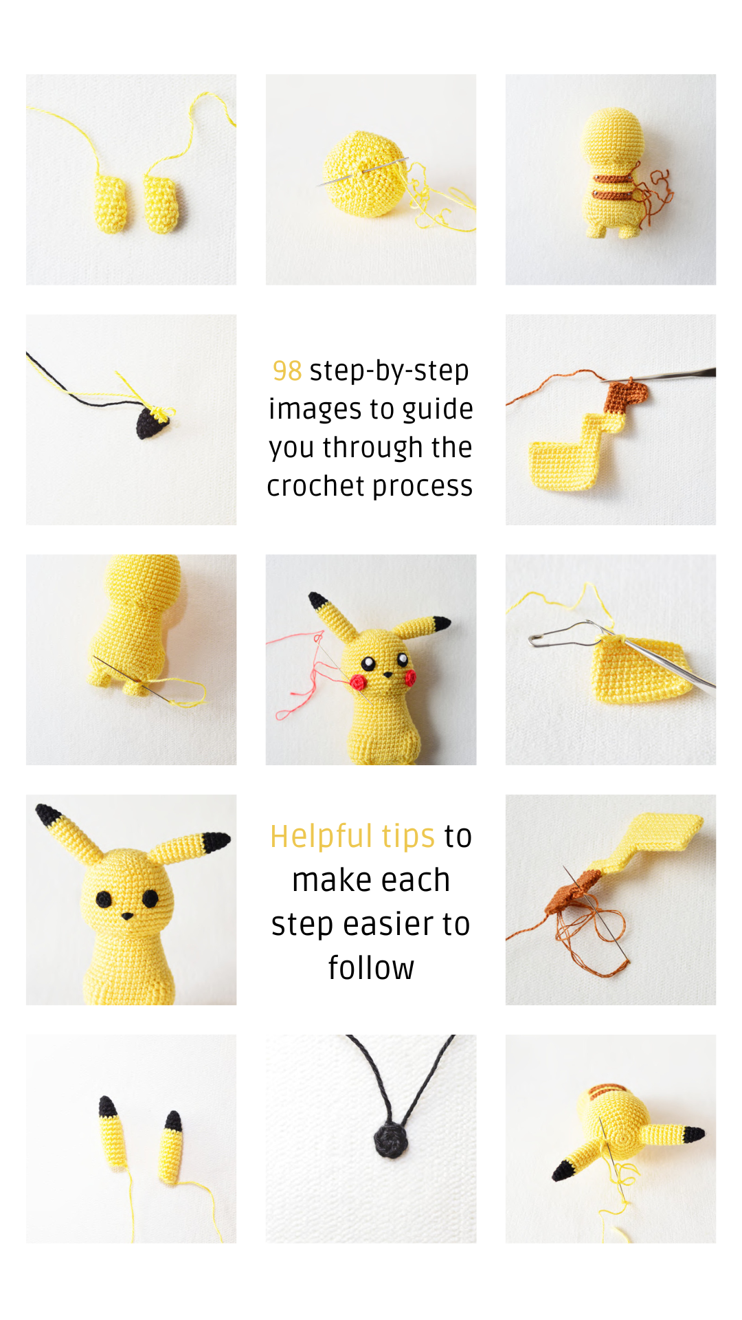 Pokémon Pikachu Crochet Pattern – PDF Instant Download ⚡🧶